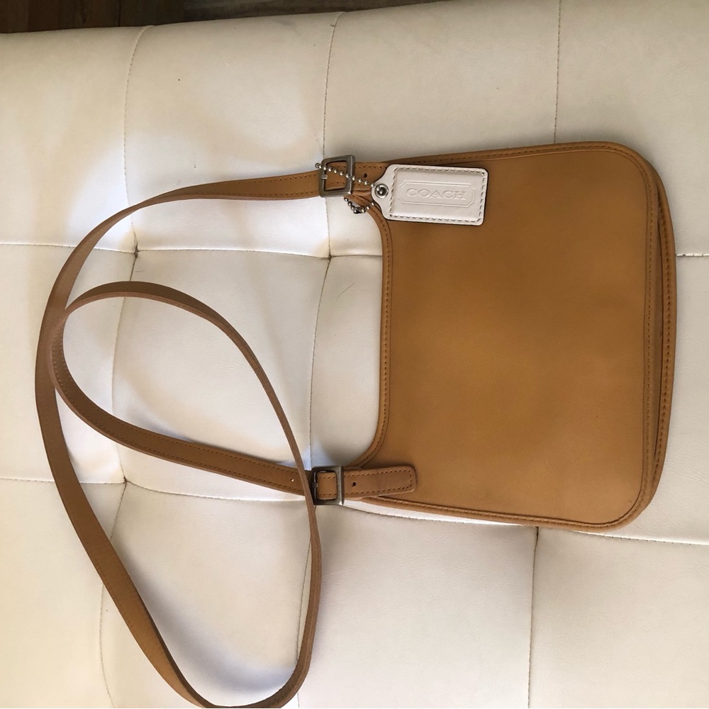 Coach Camel Leather Crossbody Bag